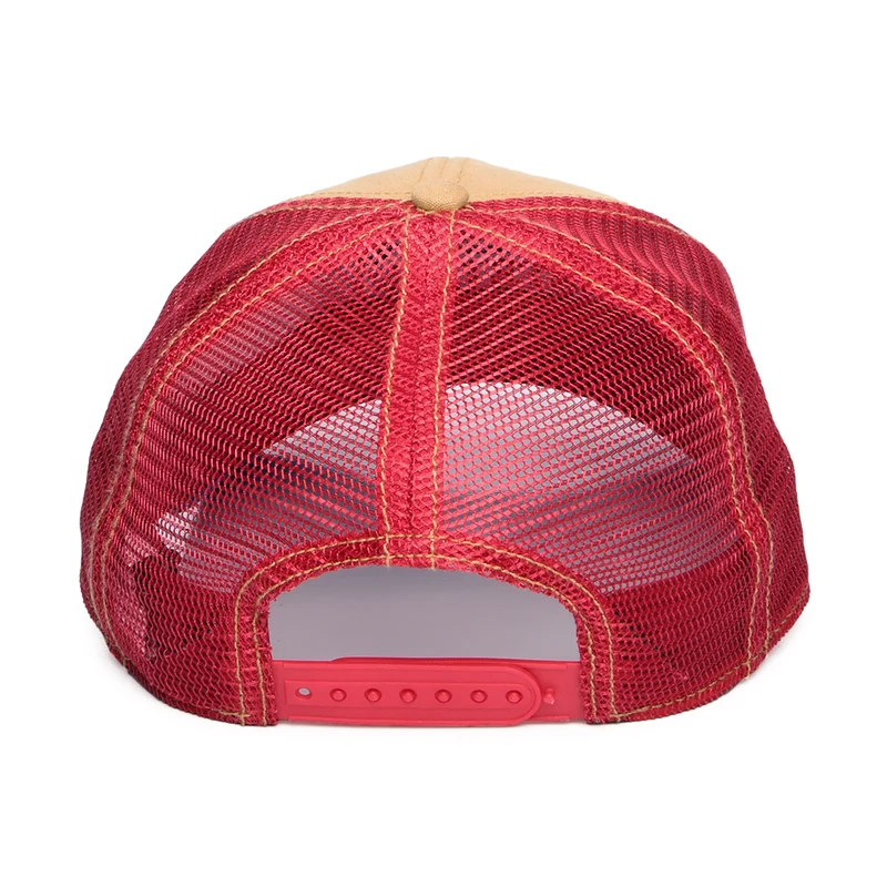 Casquette Trucker Vintage marron clair-bleu marine-rouge STETSON