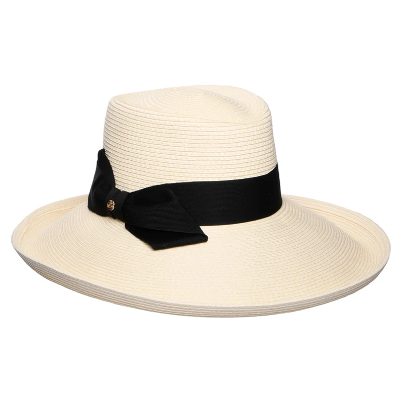 Chapeau Été en Paille avec Nœud Sissinghurst ivoire FAILSWORTH