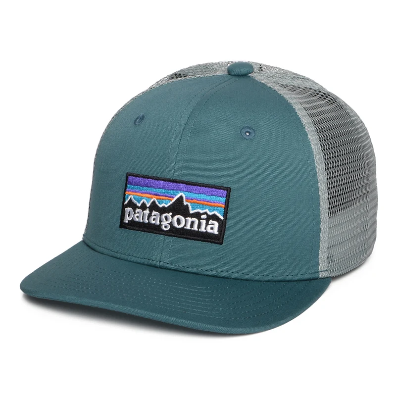 Casquette Trucker Enfant en Coton Bio P-6 Logo bleu sarcelle foncé PATAGONIA