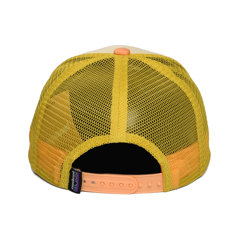 Casquette Trucker Enfant en Coton Bio Boardshort Logo Tones babeurre-pêche-mousse PATAGONIA