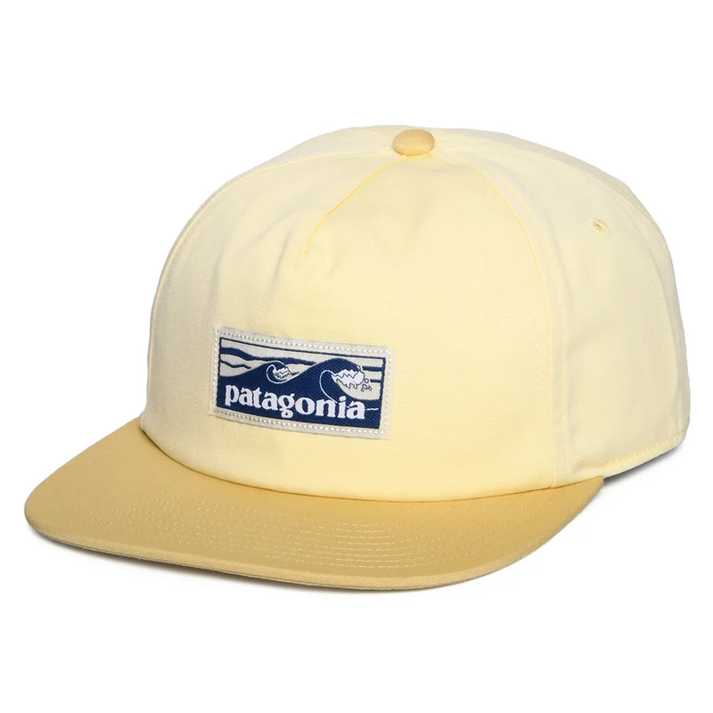 Casquette en Coton Bio Boardshort Label Funfarer babeurre-beige sable PATAGONIA