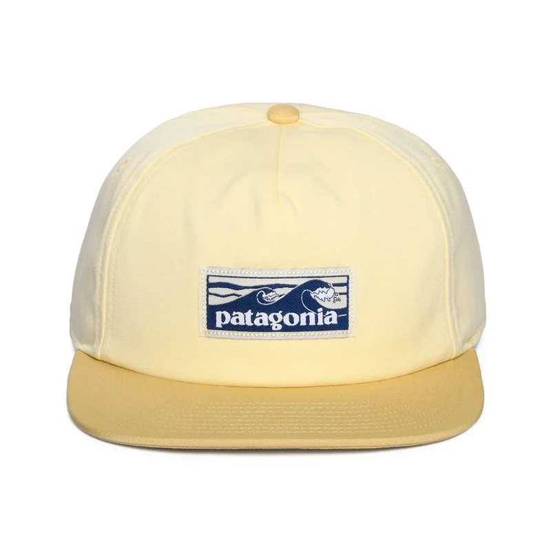 Casquette en Coton Bio Boardshort Label Funfarer babeurre-beige sable PATAGONIA
