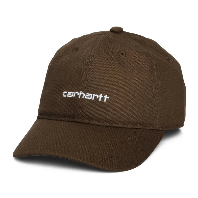 Casquette en Toile de Coton Script marron CARHARTT WIP