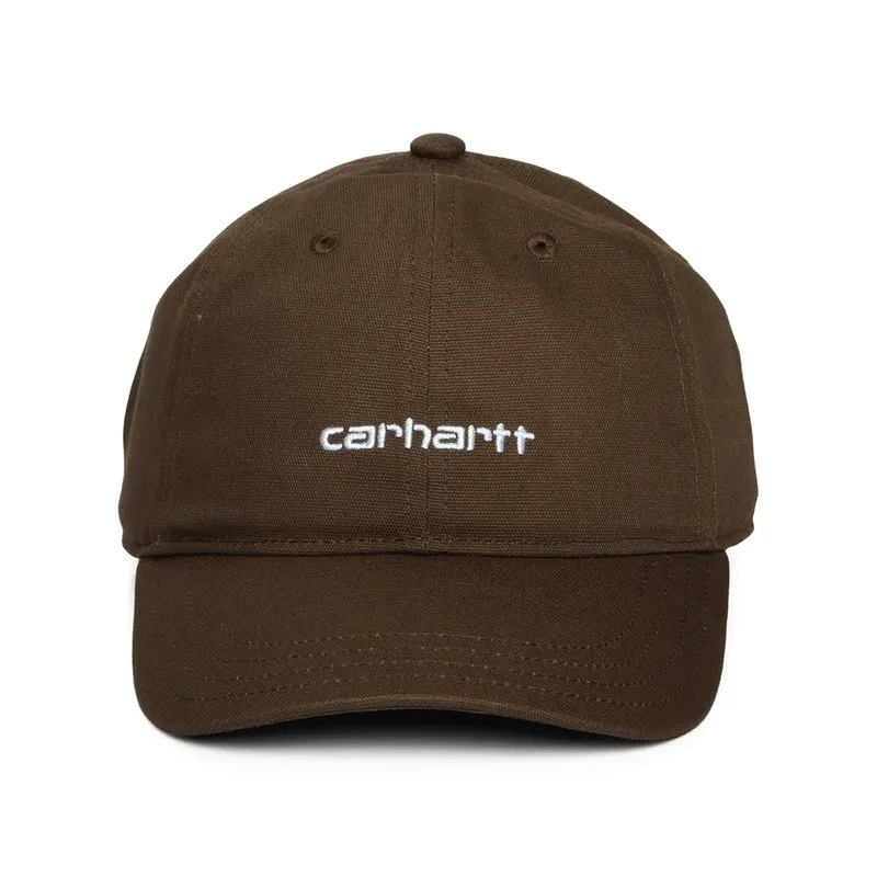 Casquette en Toile de Coton Script marron CARHARTT WIP