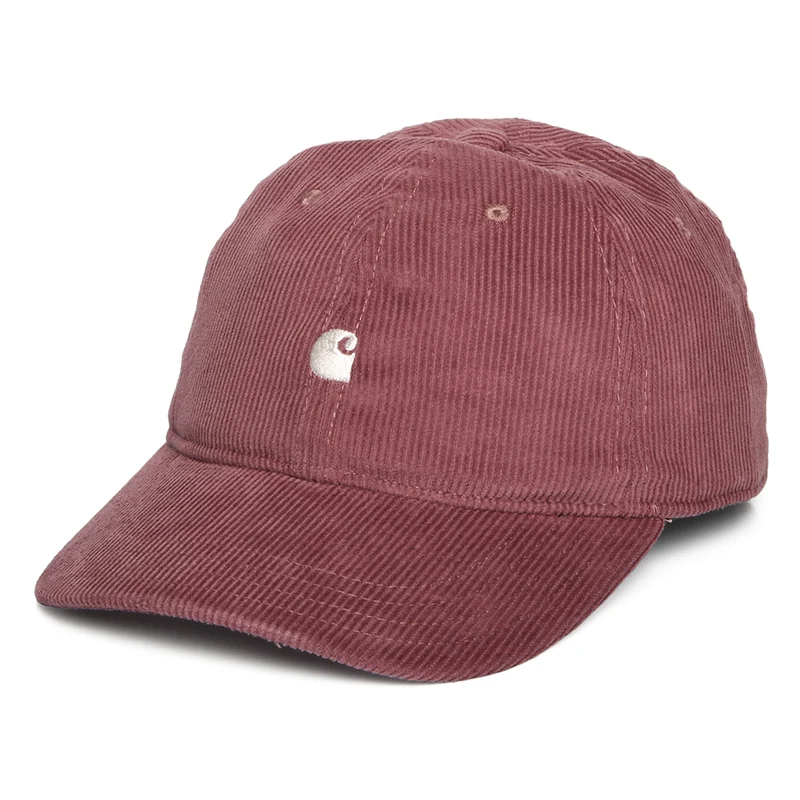 Casquette en Velours Côtelé Harlem vieux rose-blanc CARHARTT WIP