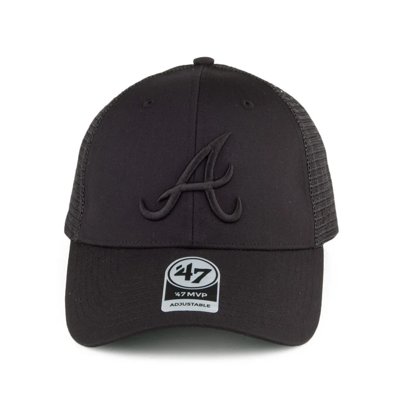 Casquette Trucker Branson MVP Atlanta Braves noir sur noir 47 BRAND
