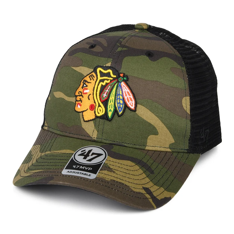 Casquette Trucker MLB Camo MVP Chicago Blackhawks camouflage 47 BRAND