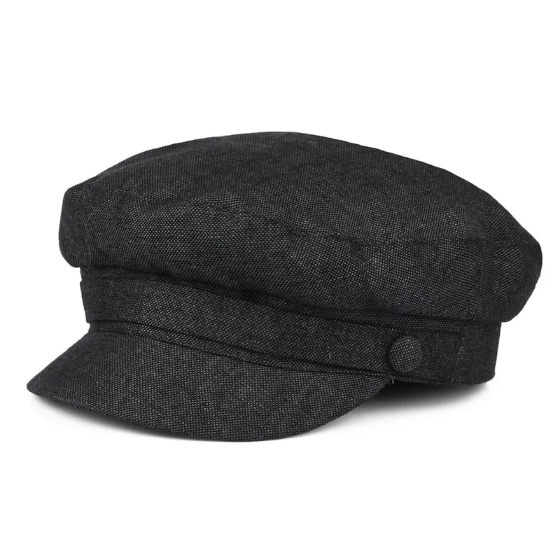 Casquette de Marin en Lin Irlandais Mariner anthracite FAILSWORTH
