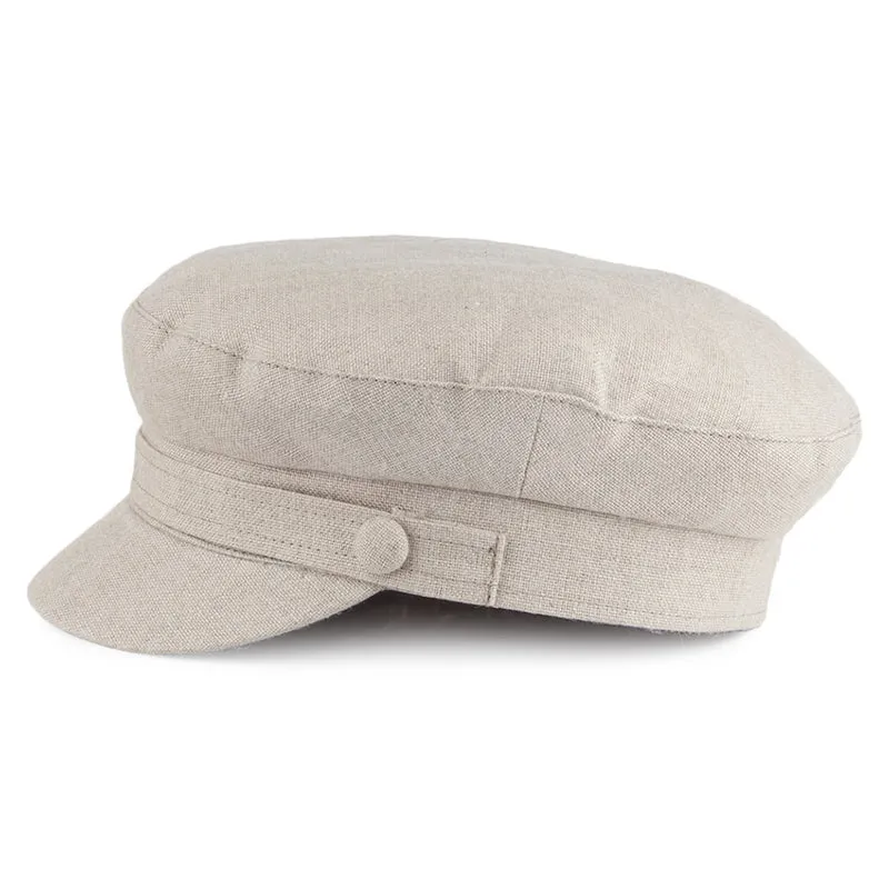 Casquette de Marin en Lin Irlandais Mariner naturel FAILSWORTH