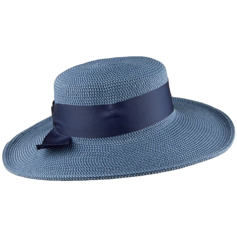 Chapeau Canotier à Bord Large Manchester bleu marine BETMAR