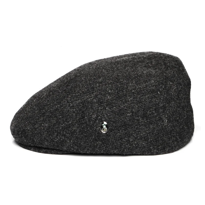 Casquette Plate en Laine Vierge Chinée anthracite CITY SPORT