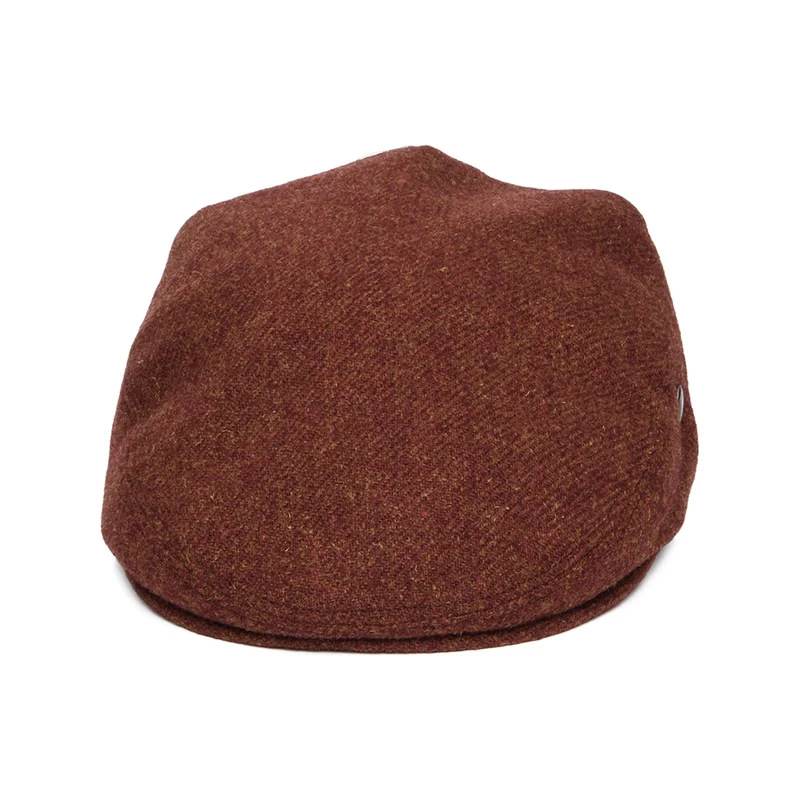Casquette Plate en Laine Vierge Chinée rouille CITY SPORT