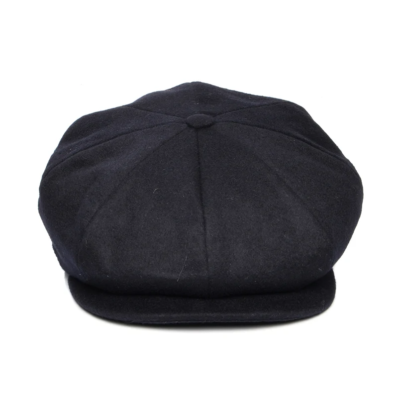 Casquette Gavroche Calotte Profonde en Laine Loden bleu marine CITY SPORT