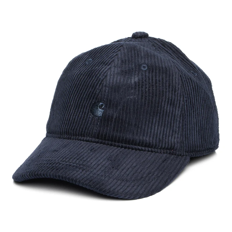 Casquette en Velours Côtelé Large Harlem bleu marine foncé CARHARTT WIP