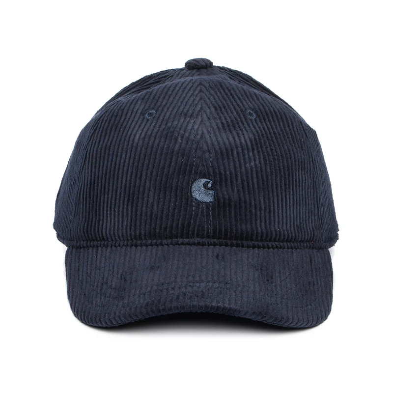 Casquette en Velours Côtelé Large Harlem bleu marine foncé CARHARTT WIP