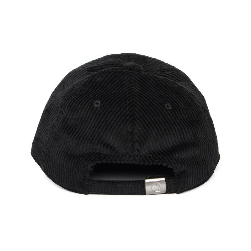Casquette en Velours Côtelé Large Harlem noir sur noir CARHARTT WIP