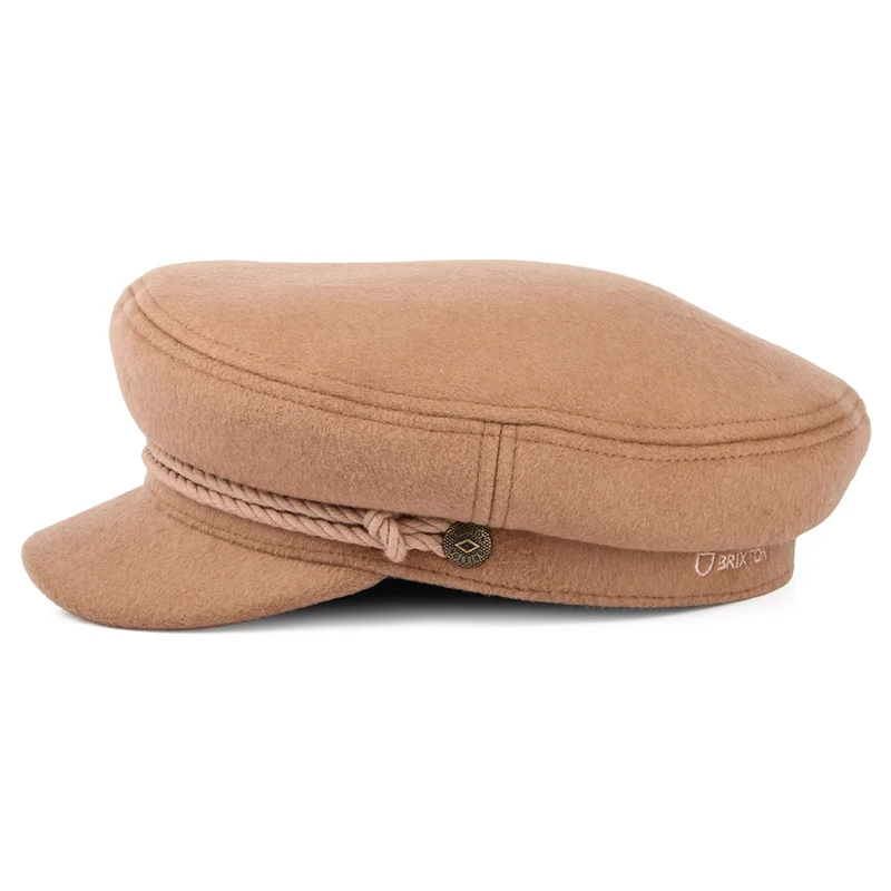 Casquette de Marin en Laine Mélangée rose BRIXTON