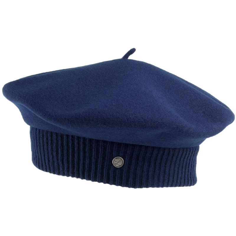 Béret en Laine Mérinos Parisienne bleu LAULHÈRE