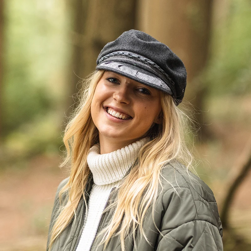 Casquette de Marin Grec en Laine gris JAXON & JAMES