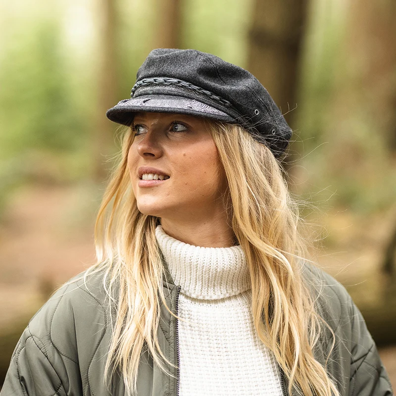 Casquette de Marin Grec en Laine gris JAXON & JAMES