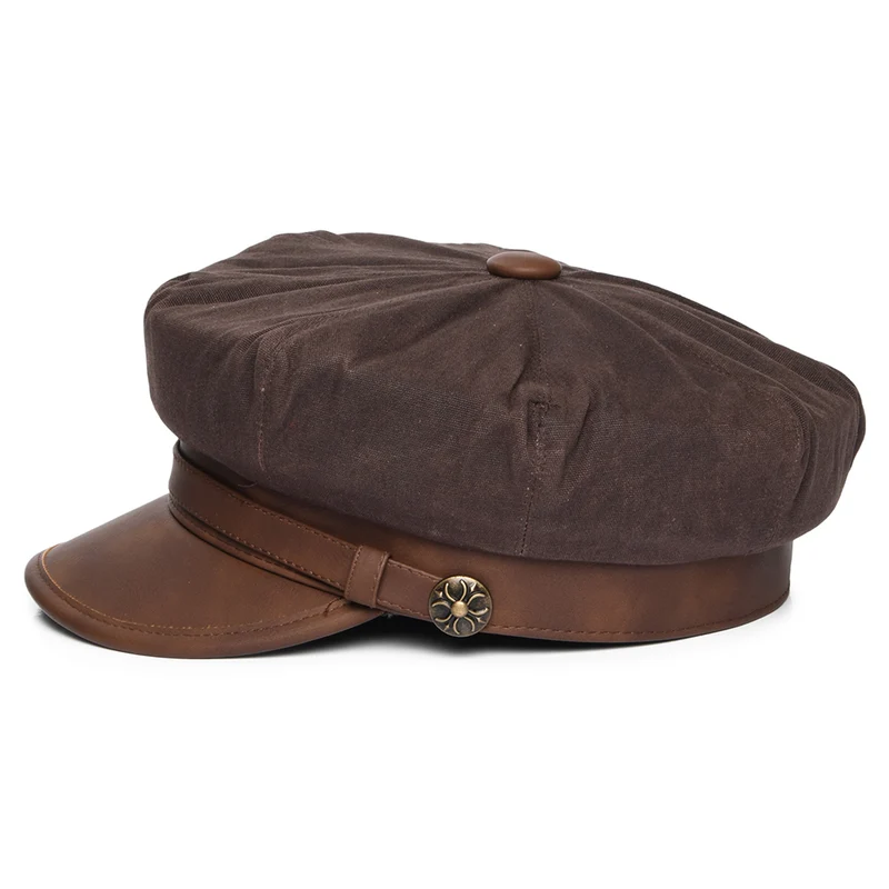 Casquette de Motard Rebelle marron JAXON & JAMES - VENTE EN GROS