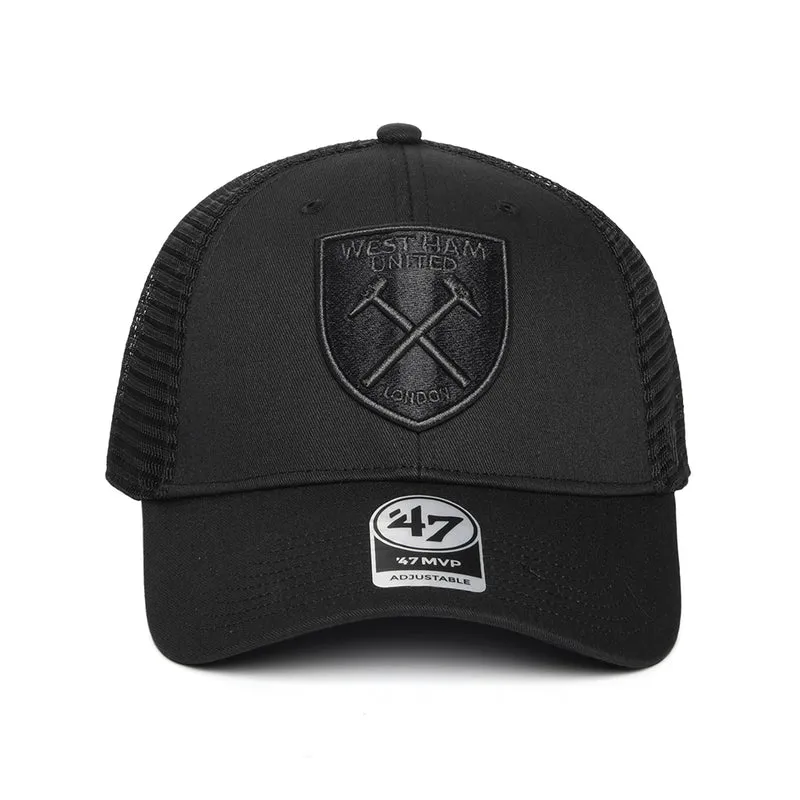 Casquette Trucker Branson MVP West Ham United FC noir sur noir 47 BRAND