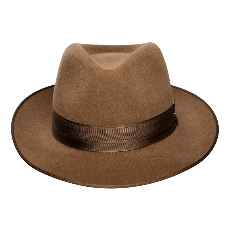 Chapeau Fedora en Fourrure Feutrée Kenridge marron clair STETSON