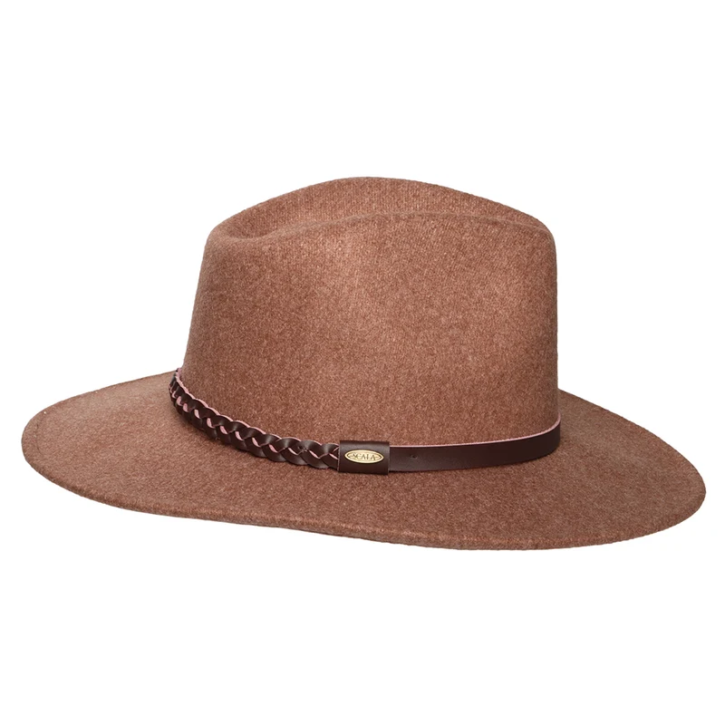 Chapeau Fedora Safari Provato Knit Jolene noix de pécan SCALA