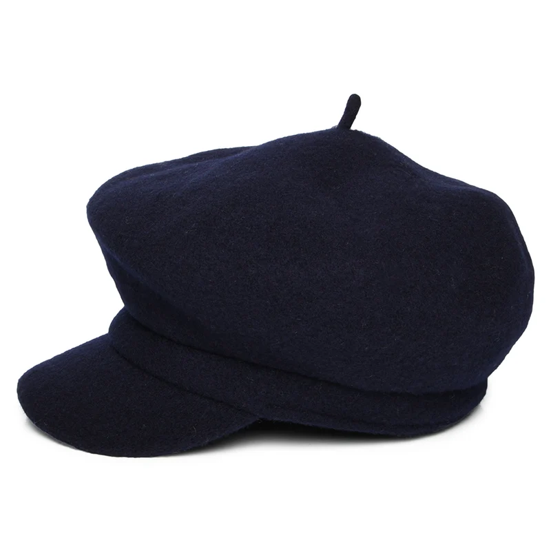 Casquette Gavroche en Laine Vanessa bleu marine WHITELEY