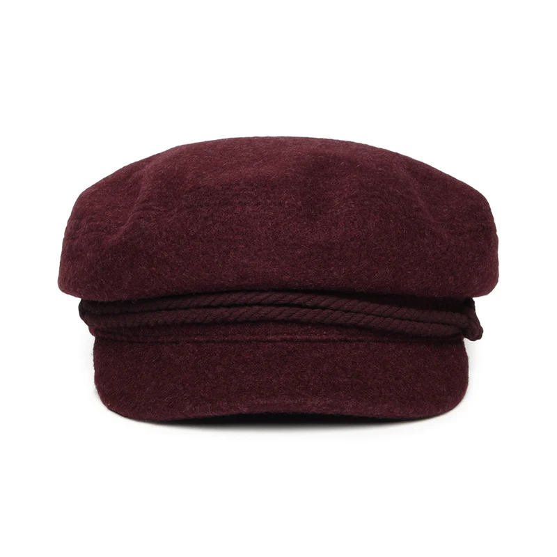 Casquette de Marin en Laine Mélangée acajou BRIXTON