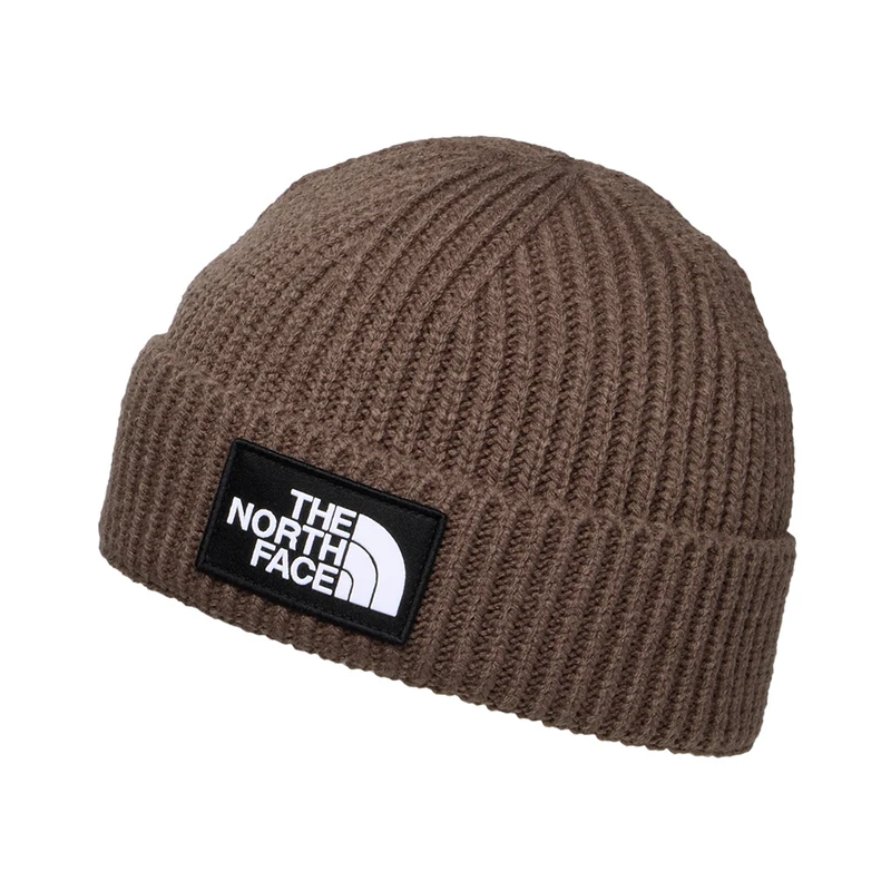Bonnet Marin à Revers TNF Logo Box marron fumé THE NORTH FACE