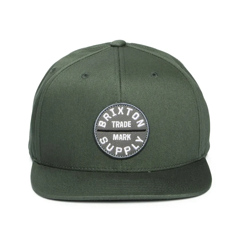 Casquette Snapback en Coton Oath III vétiver foncé BRIXTON