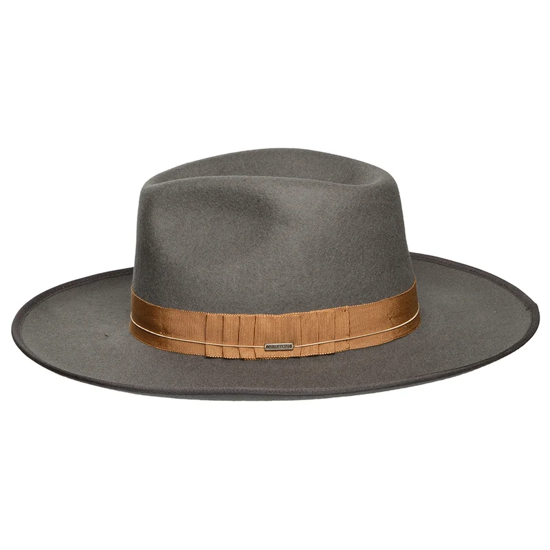 Chapeau Fedora en Laine Feutrée Reno gris foncé BRIXTON