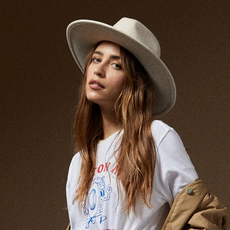 Chapeau Fedora en Laine Feutrée Harper crème BRIXTON