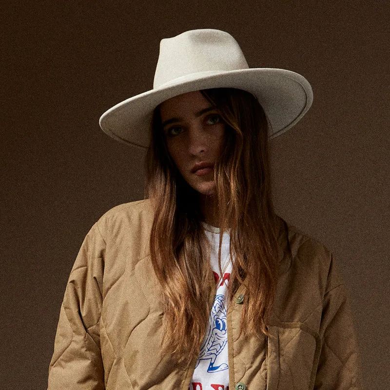 Chapeau Fedora en Laine Feutrée Harper crème BRIXTON