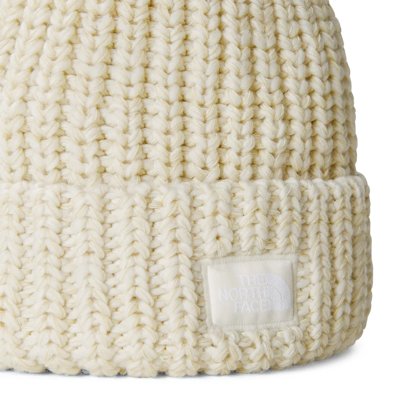 Bonnet à Pompon Cozy Chunky Cabin blanc cassé THE NORTH FACE