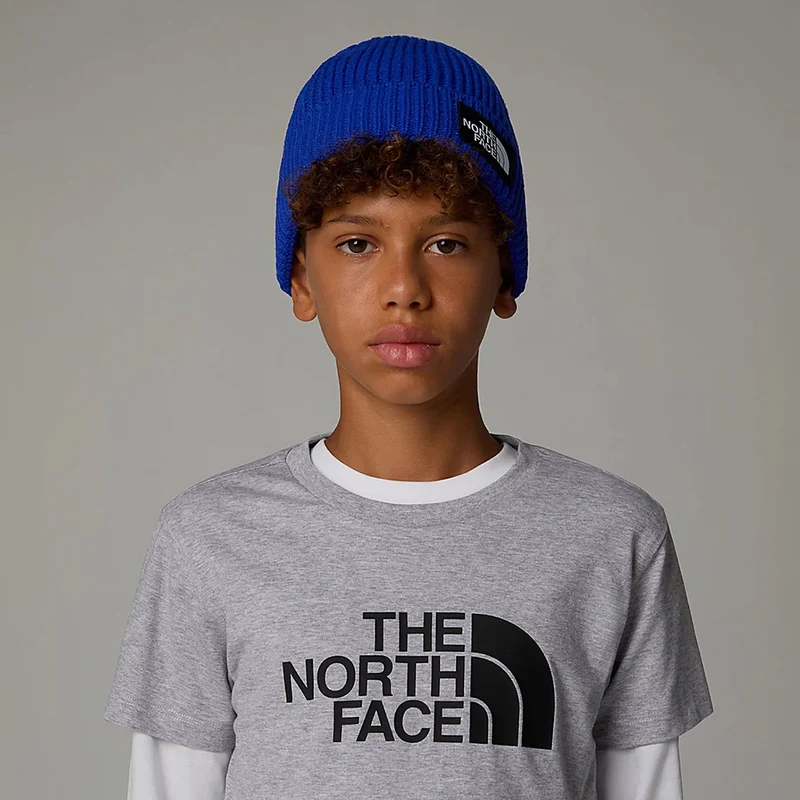 Bonnet Enfant à Revers TNF Box Logo bleu roi THE NORTH FACE