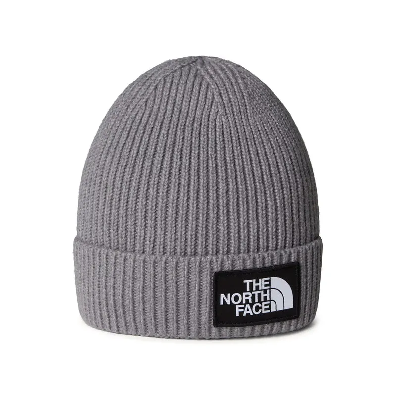 Bonnet Enfant Recyclé à Revers TNF Logo Box gris moyen THE NORTH FACE