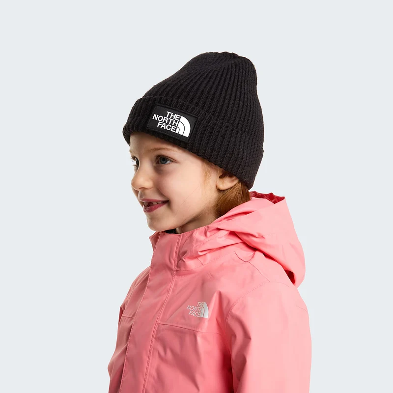 Bonnet Enfant Recyclé à Revers TNF Logo Box noir THE NORTH FACE