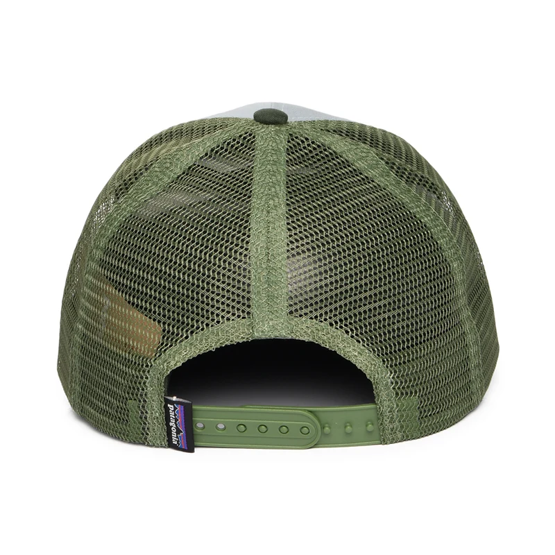 Casquette Trucker en Coton Bio LoPro P-6 Logo bleu clair-forêt PATAGONIA
