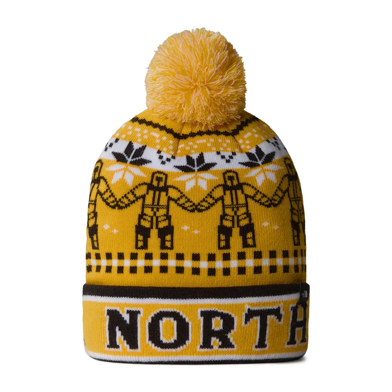 Bonnet à Pompon Enfant Ski Tuke jaune-noir THE NORTH FACE