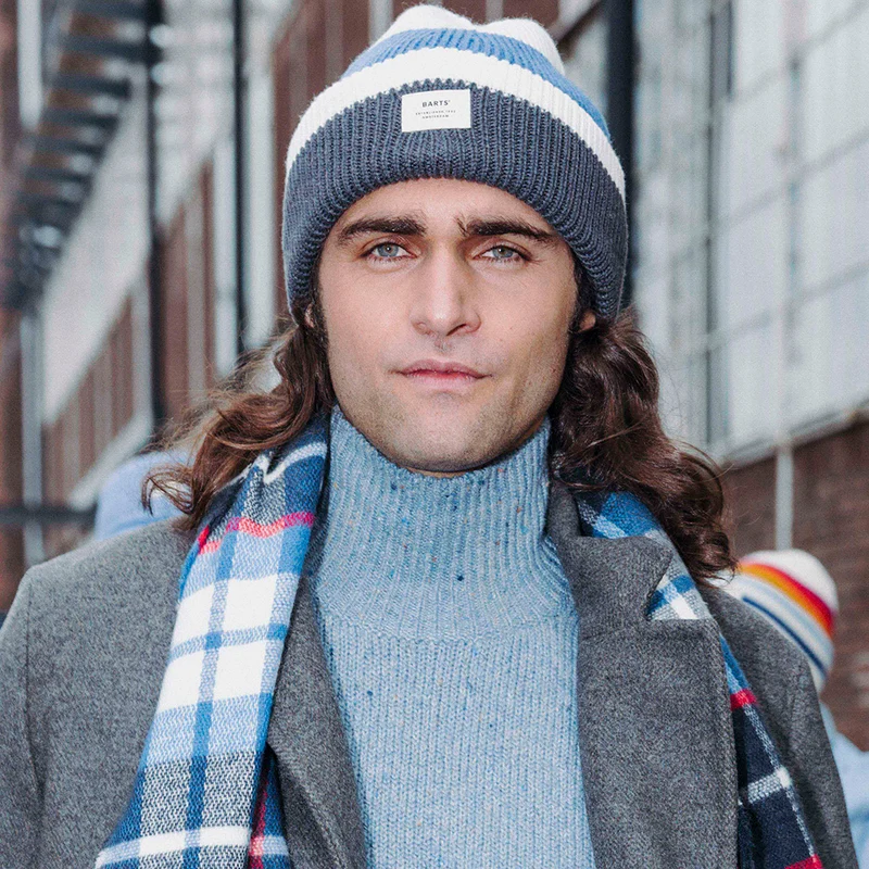 Bonnet Ardem bleu-blanc-anthracite BARTS