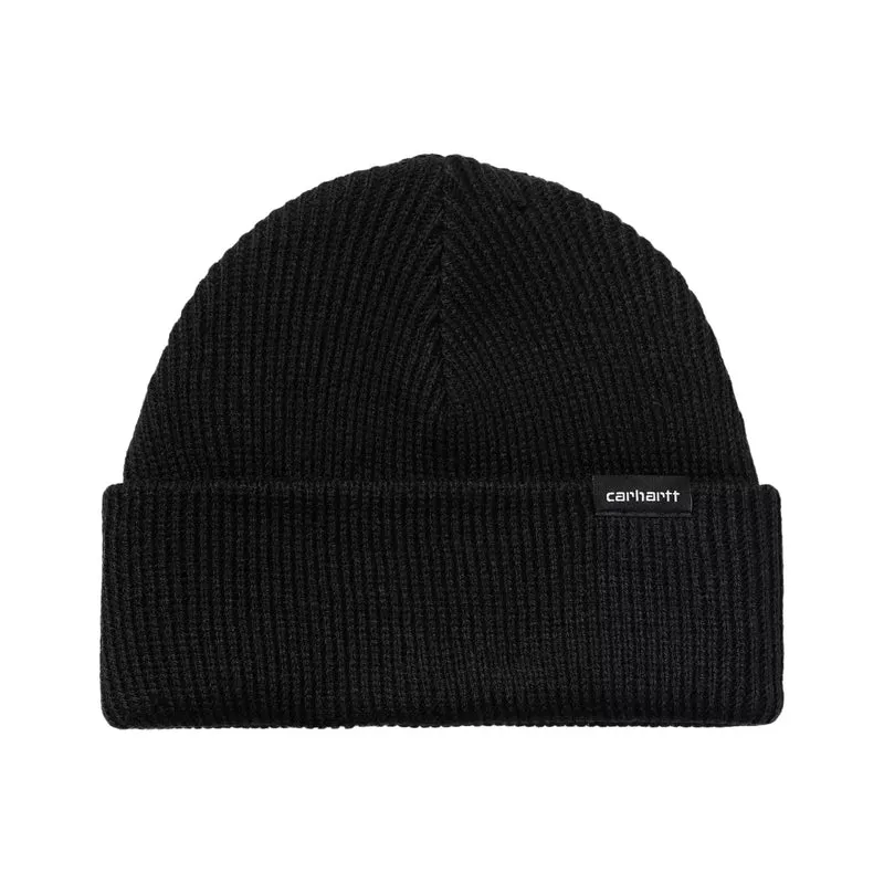 Bonnet Recyclé à Revers Gordan noir CARHARTT WIP