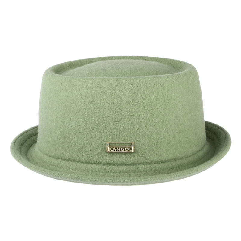 Chapeau Pork Pie en Laine Mowbray sauge KANGOL