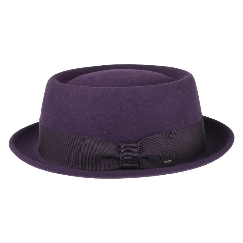 Chapeau Pork Pie en Laine Feutrée Déformable Hydrofuge Darron violet BAILEY