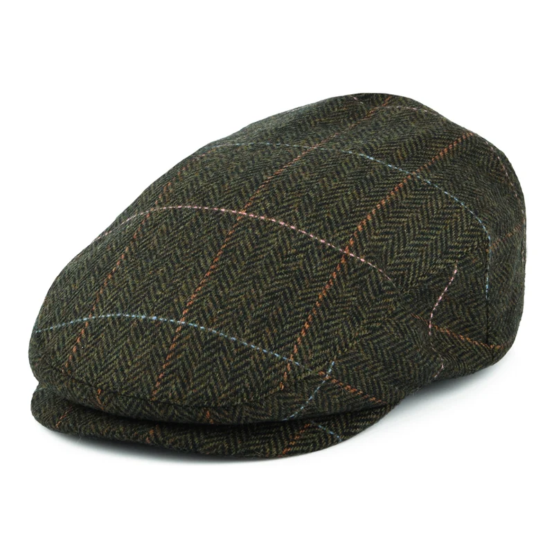 Casquette Plate à Carreaux et Chevrons Hooligan bronze-noir BRIXTON