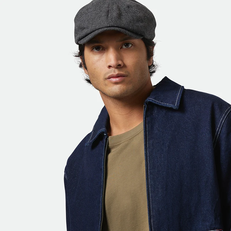 Casquette Gavroche Prince-de-Galles Brood anthracite BRIXTON