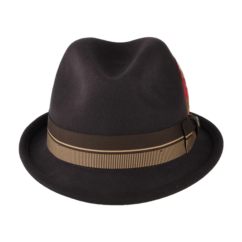 Chapeau Trilby en Laine Feutrée Gain 20ème Anniversaire chocolat BRIXTON