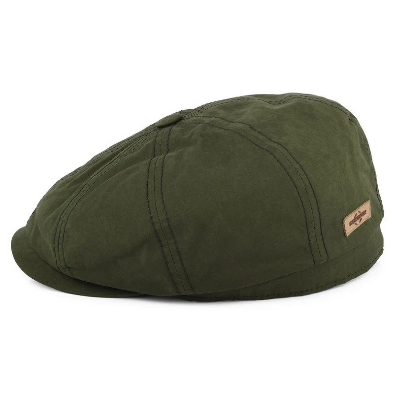 Casquette Gavroche en Coton Ciré Hydrofuge Hatteras olive STETSON