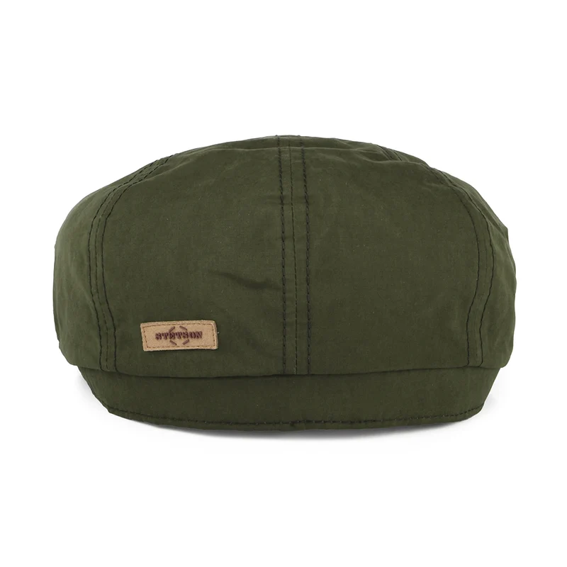 Casquette Gavroche en Coton Ciré Hydrofuge Hatteras olive STETSON